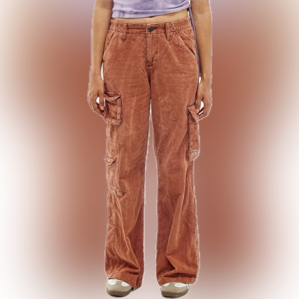 BDG Urban Outtitters Y2K Low Rise Corduroy Cargo Pants | L